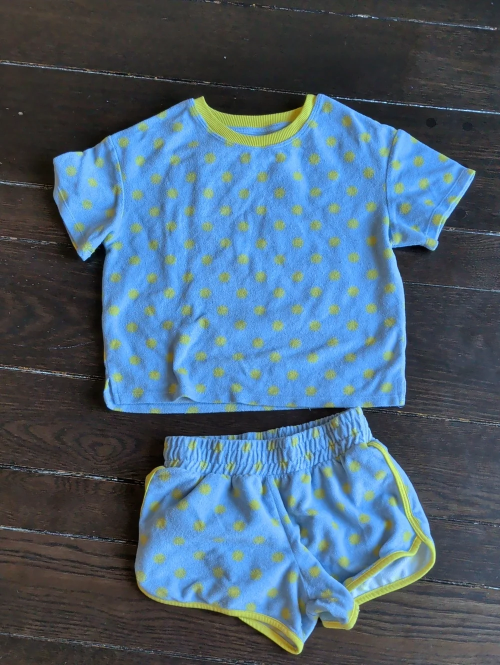Kids Light Blue and Yellow  Pajama Set